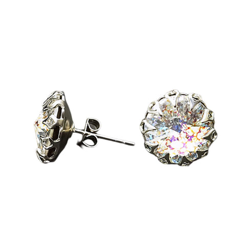 Auskarai "Vintāžš VIII (Balta patina)" su Swarovski™ kristalais